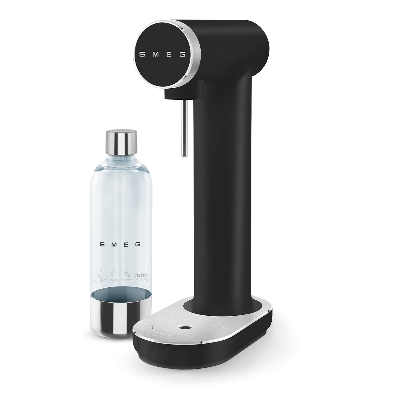 SMEG SKC01BLM - Gasatore d’acqua nero opaco
