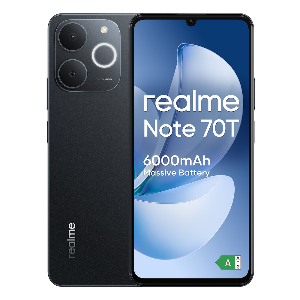 REALME NOTE70TOBSIDIANBLACK - Smartphone Note 70T Obsidian Schwarz