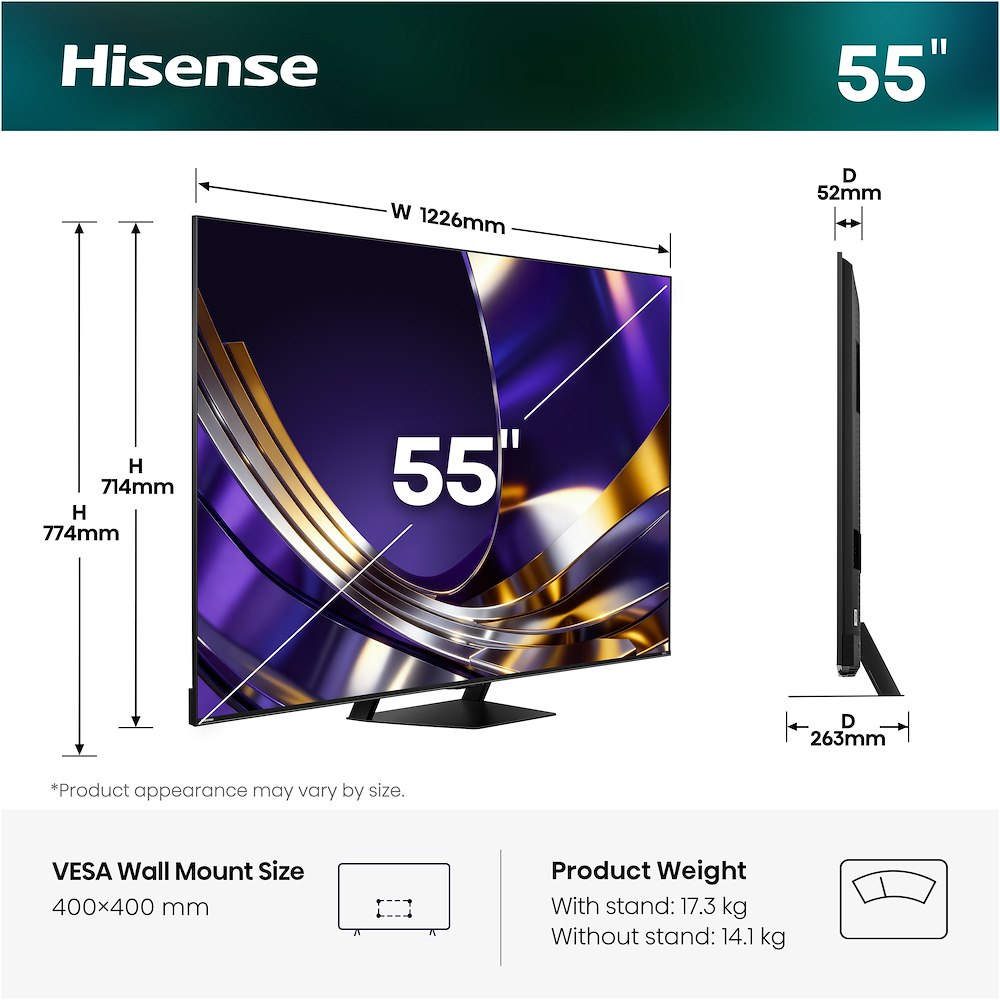 HISENSE 55U7S PRO - 55" MiniLED 4K Fernseher