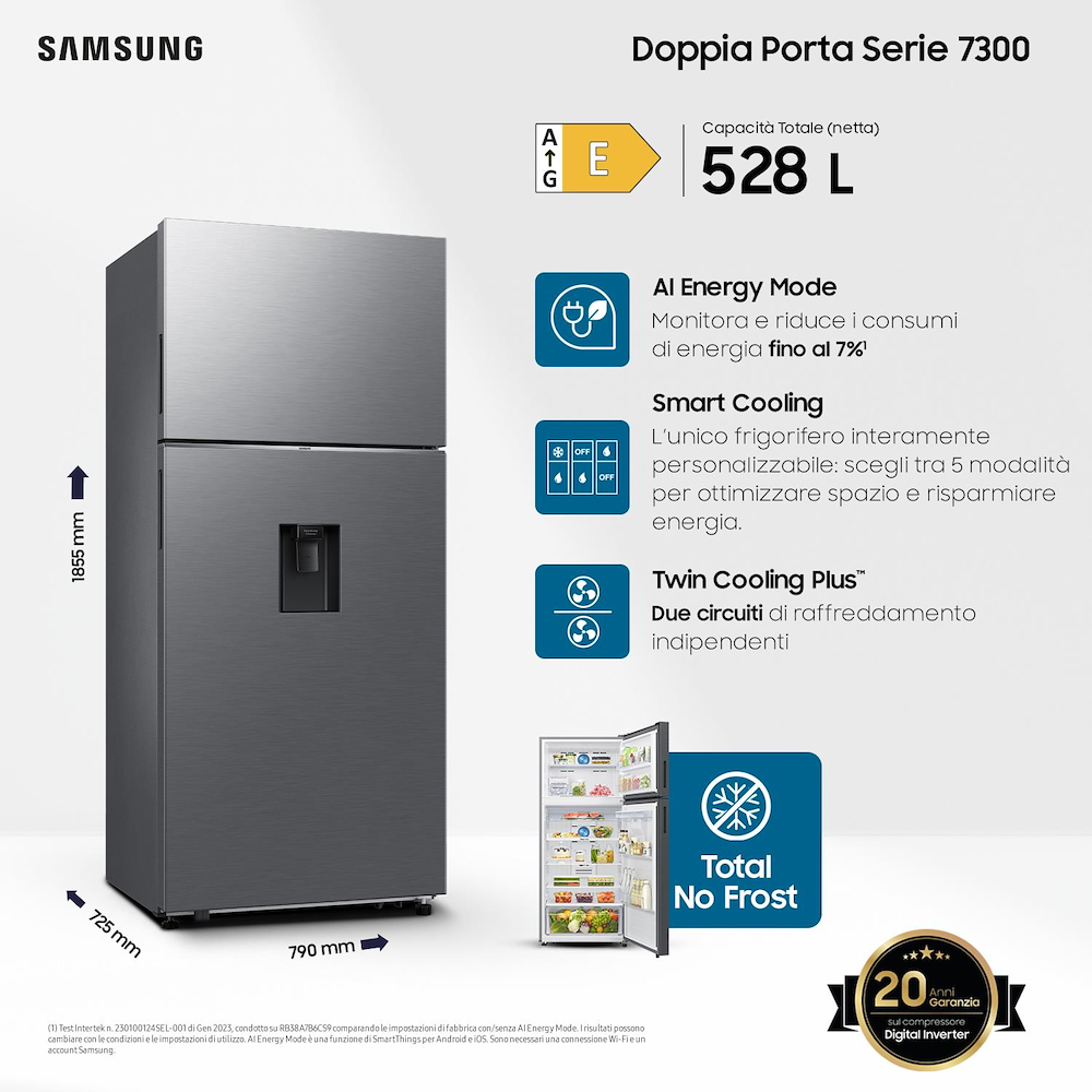 SAMSUNG RT53DG7B14S9 - Doppeltür Kühlschrank Serie 7300 mit Wasserfunktion