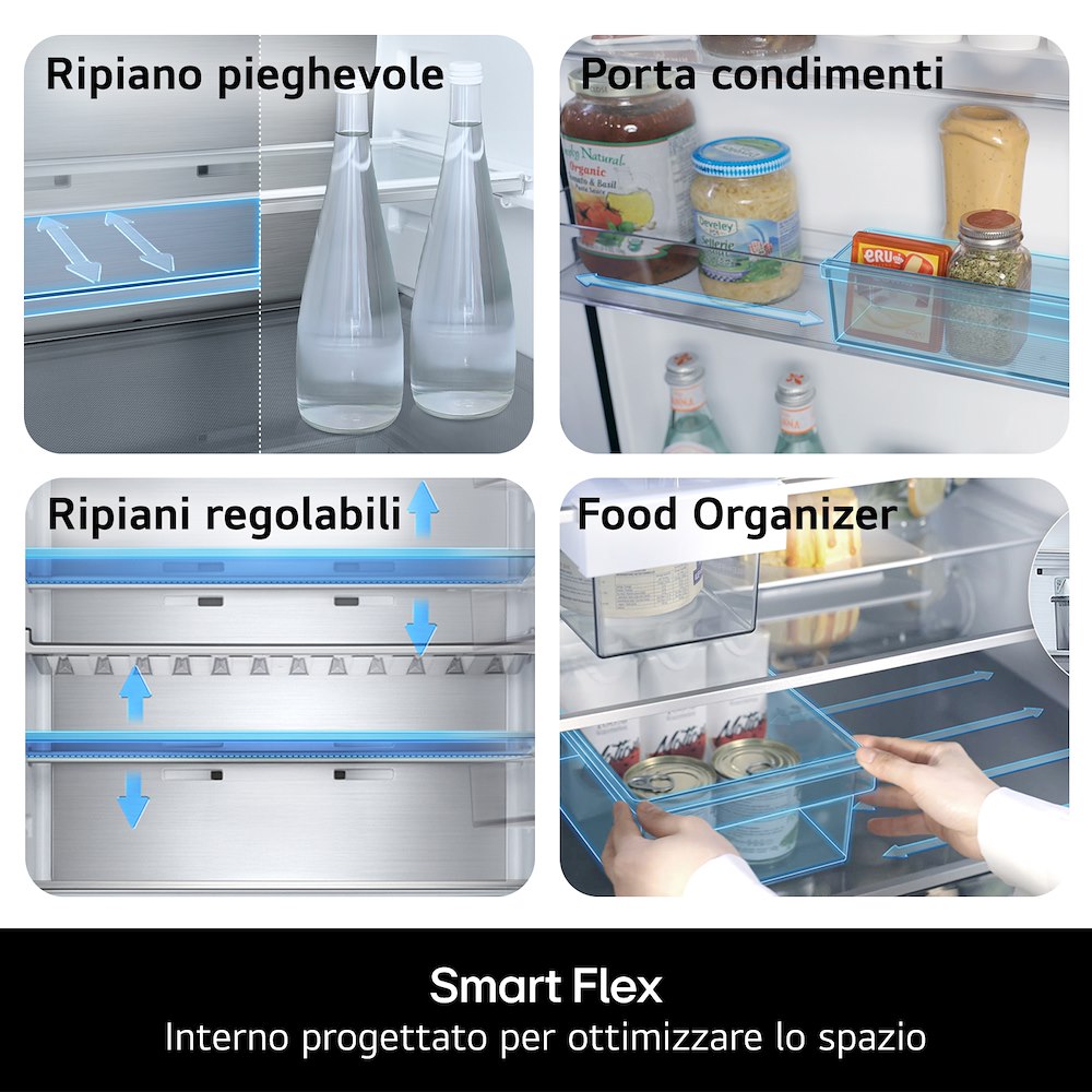 LG GBBS323CEV - Frigorifero Combinato 375LT Nero