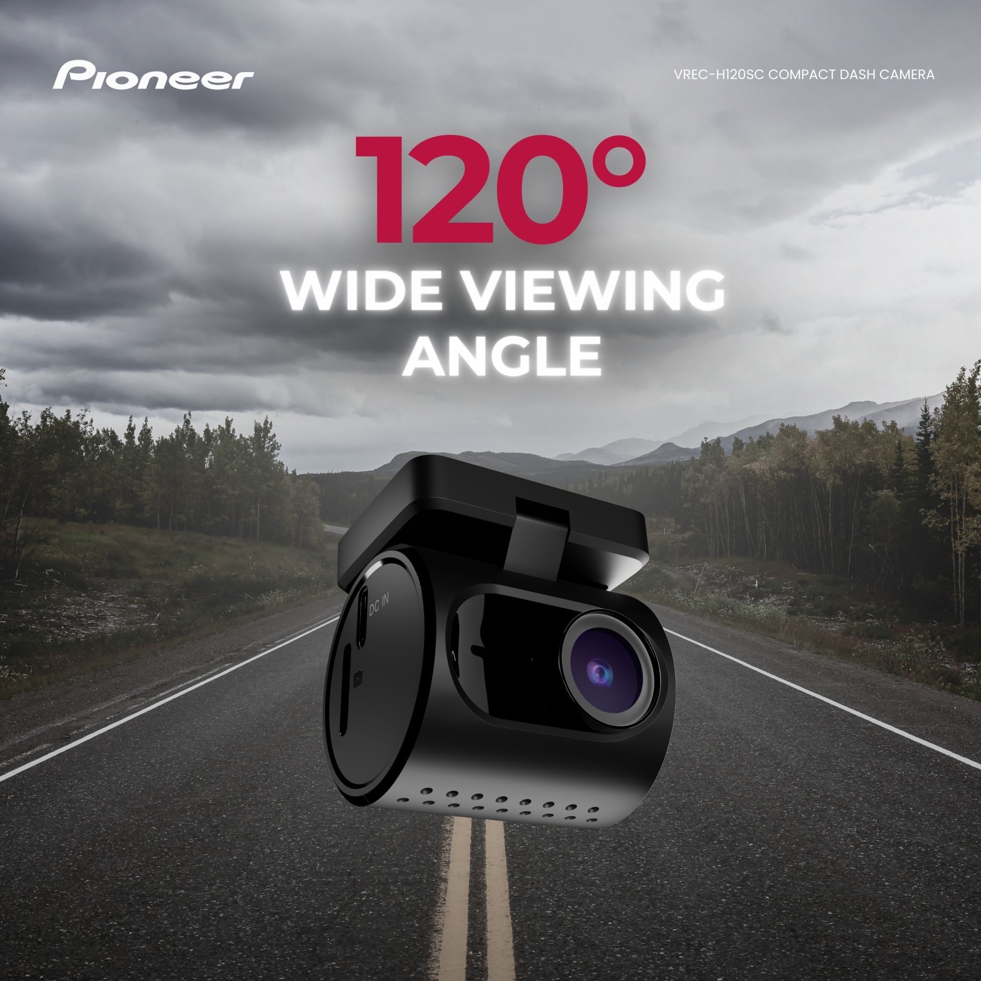 Pioneer VREC-H120SC - Kompakte 1.5K Dashcam 120°
