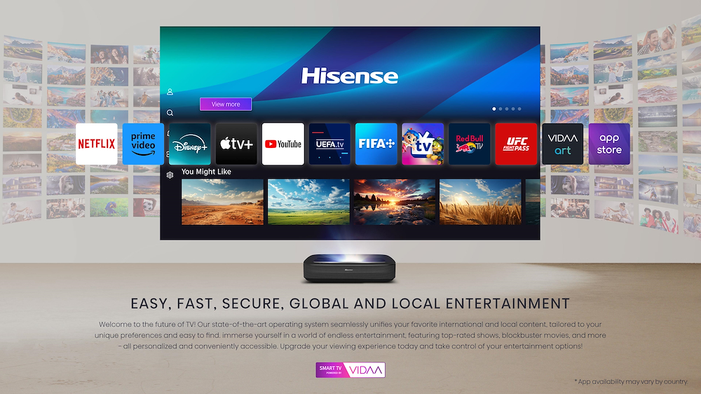 HISENSE PL2 - Proiettore Laser TV Smart 4K 80-150"