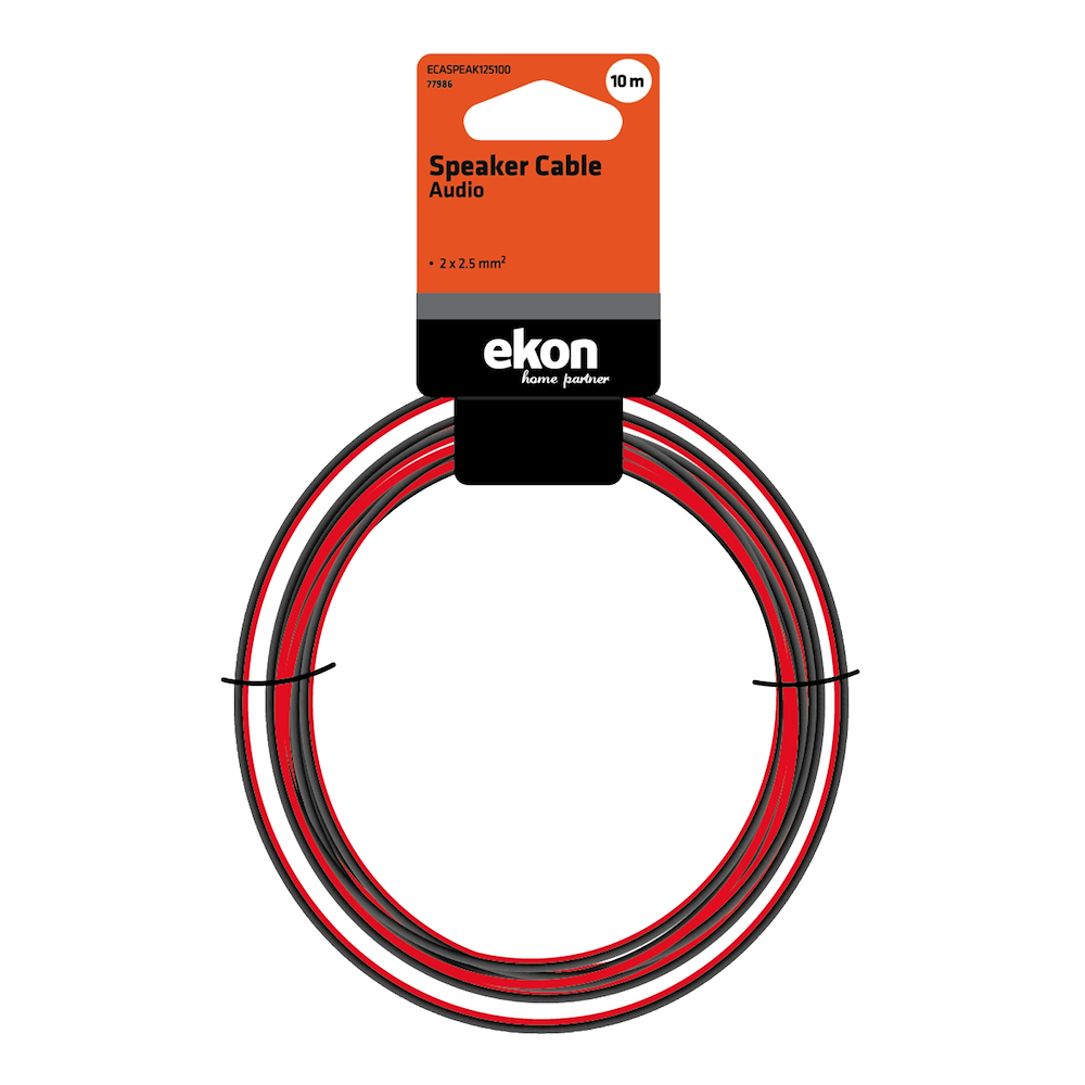 EKON ECASPEAK125100 - Audio Kabel 10 Meter mit 2 Adern