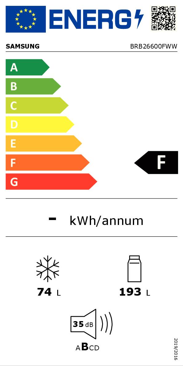 SAMSUNG BRB26600FWWEF - Kombikühlschrank No Frost mit 193L SAMSUNG BRB26600FWWEF - Kombikühlschrank No Frost mit 193L