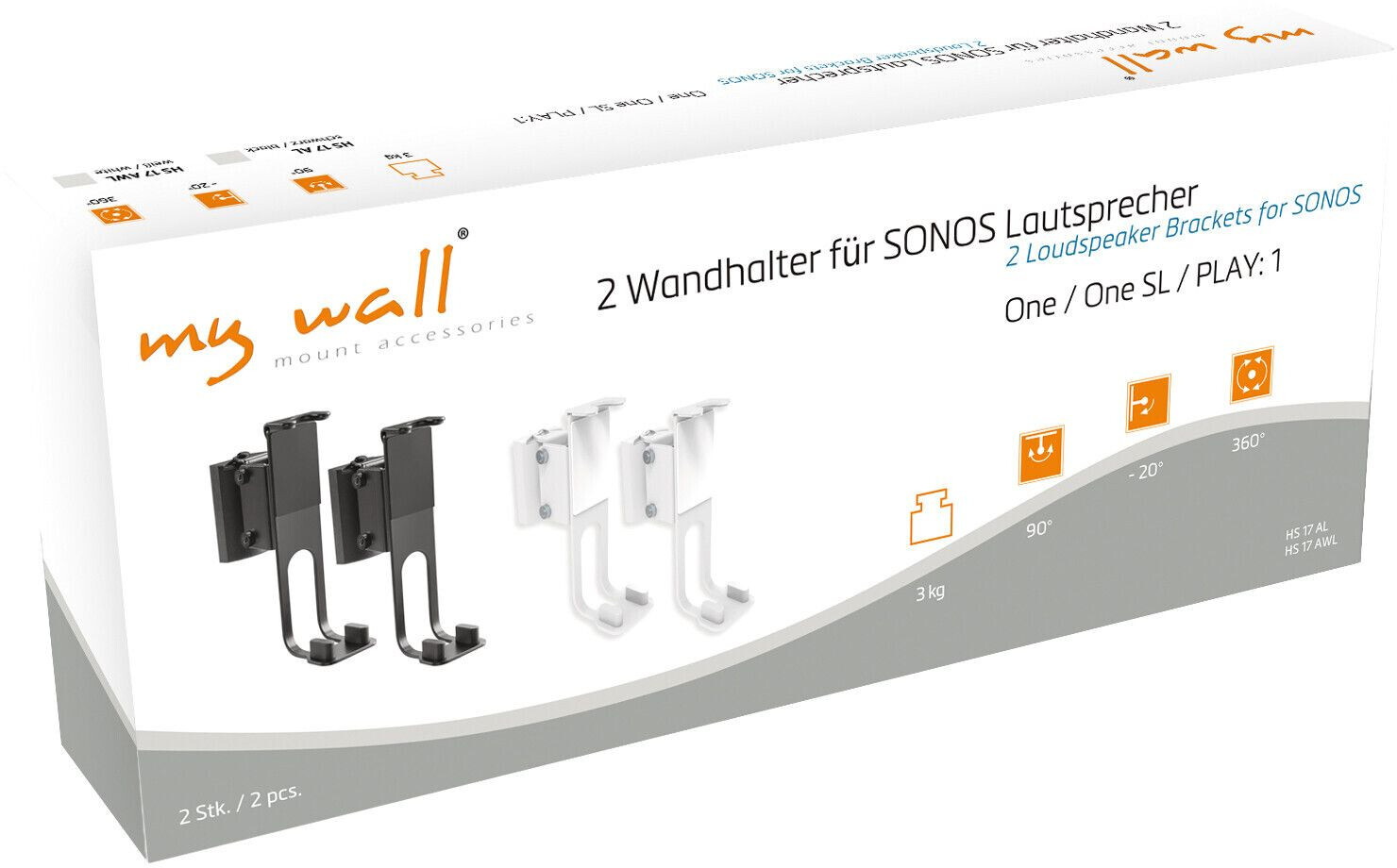 MYWALL HS17AL - HS17AL Wandhalterung für Sonos Lautsprecher