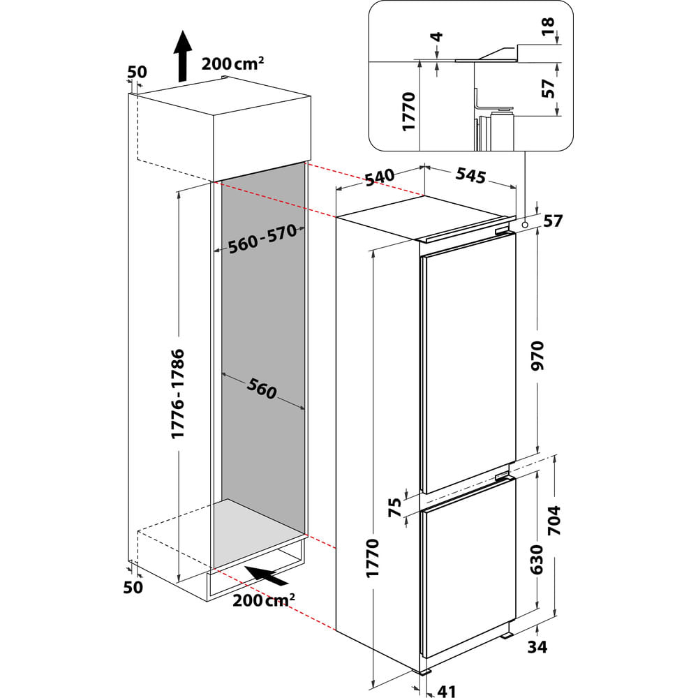 HOTPOINT-ARISTON 859991677580 - Einbaukühlschrank 273LT