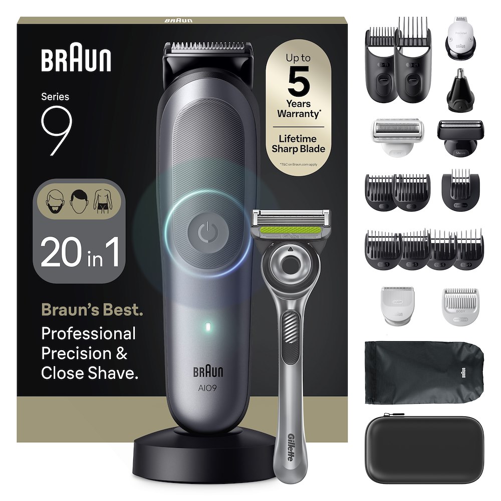 BRAUN AIO9540 - Elektrischer Rasierer 20in1 Grau