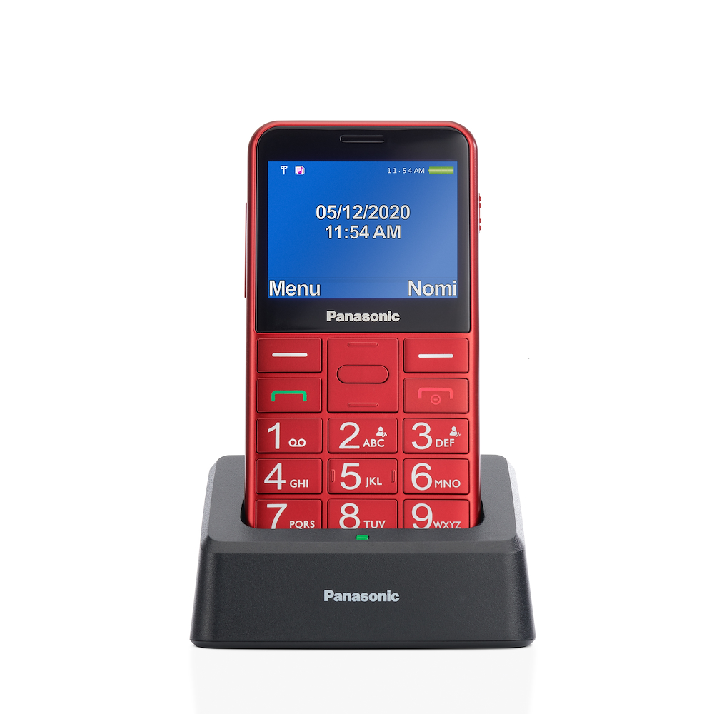 PANASONIC KXTU155EXRN - KXTU155EXRN 0600814 CELL.SENIOR PHONE 2.4" 0.3MP SOS C/BASE RIC. ROSSO