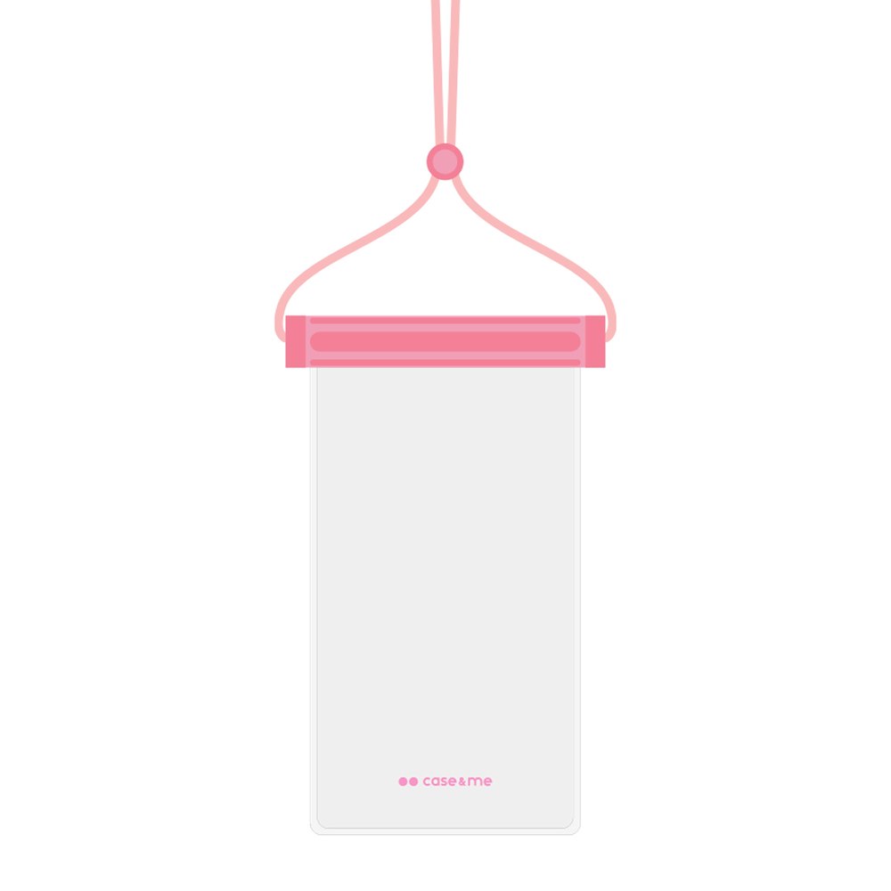 SBS CWWATERTRANSPARP - Borsa impermeabile rosa per smartphone