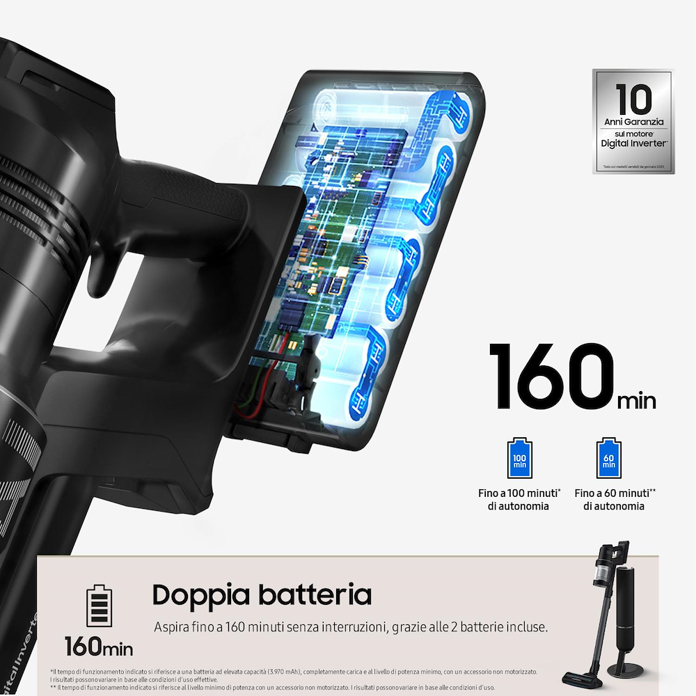 SAMSUNG VS28C9784QK - Samsung BESPOKE Jet AI Aspirapolvere senza fili VS28C9784QK