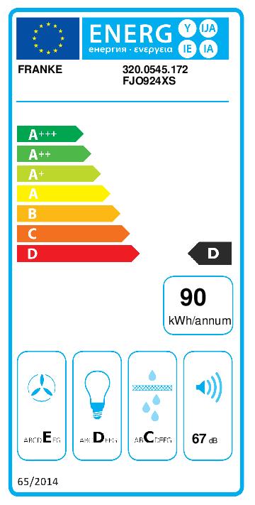 FRANKE FJO924XS - Cappa a parete 90cm in acciaio satinato
