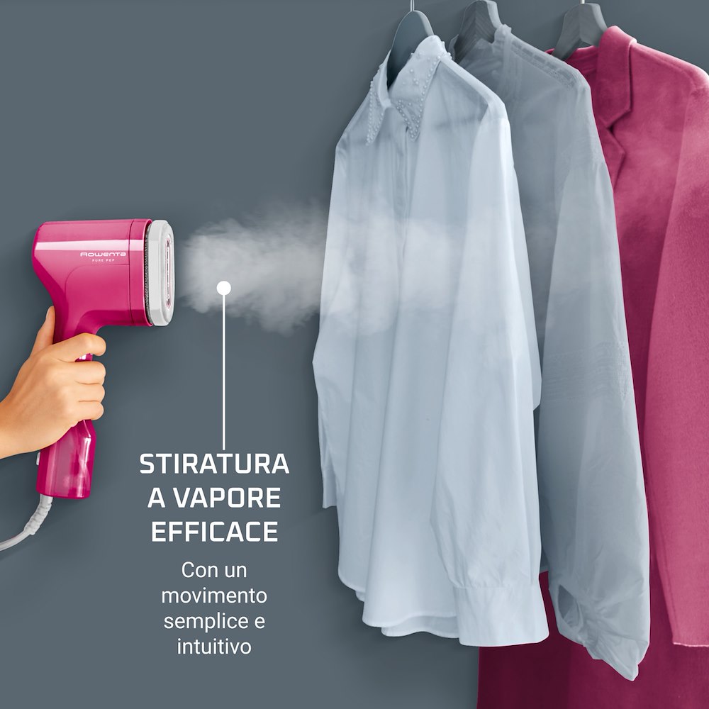 ROWENTA DR2023D1 - Tragbarer Dampfbügeleisen in Pink