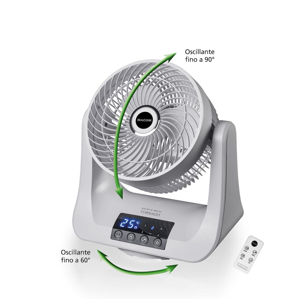 MACOM 993 - Tischventilator mit doppelter Oszillation