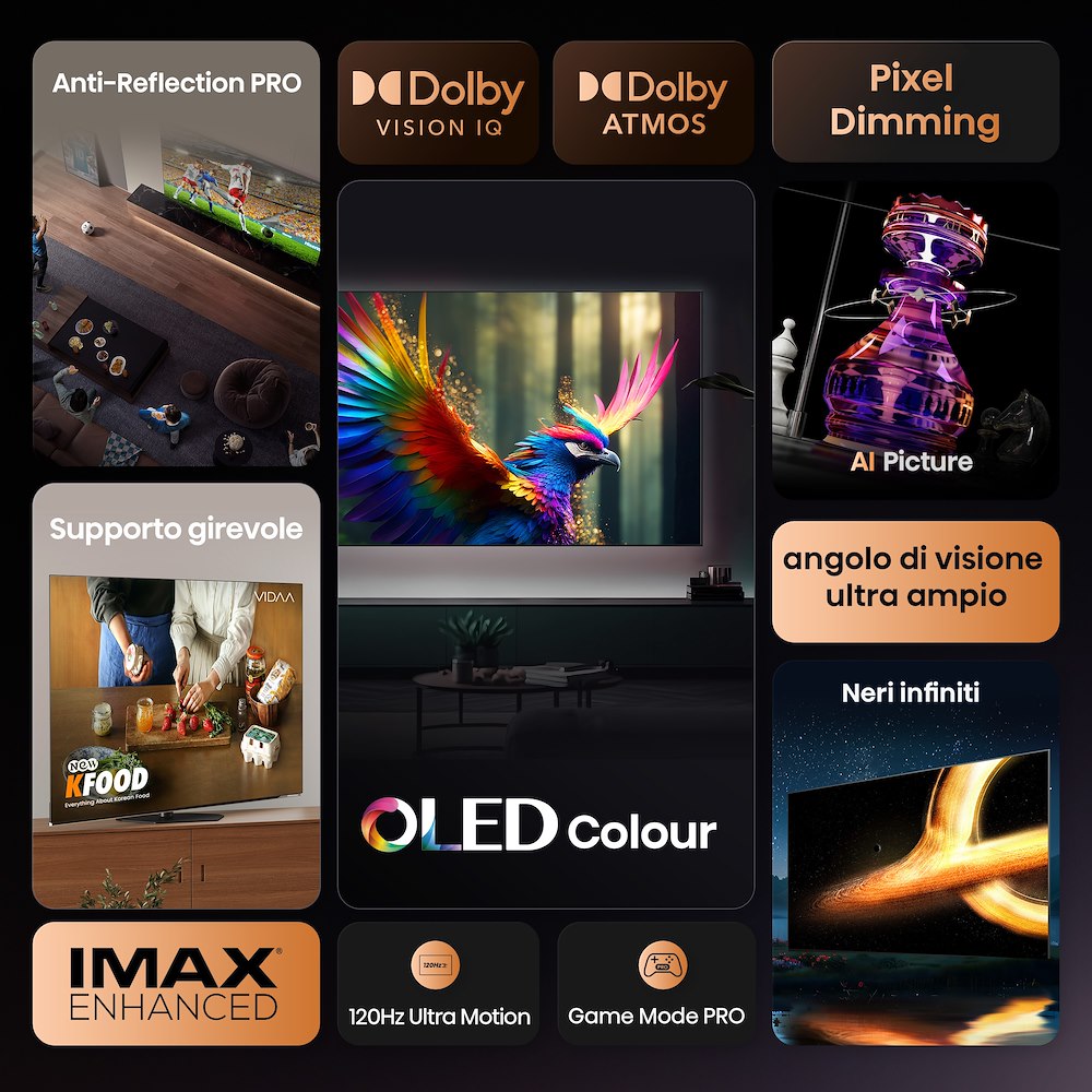 HISENSE 65A86Q - Smart TV OLED 65" 4K