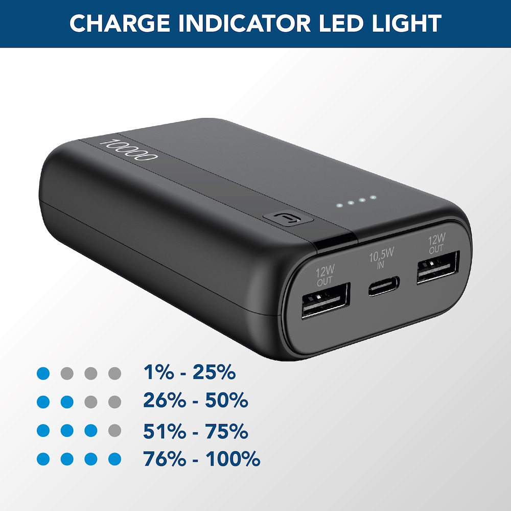 CELLULAR LINE PBENTRY10000K - Power Bank 10000mAh USB-C Nero