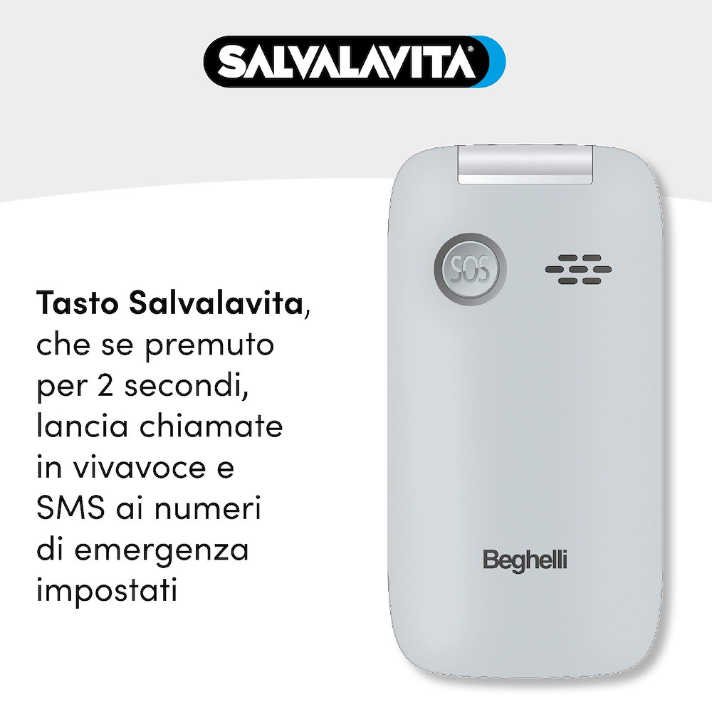 BEGHELLI 9201N - Cellulare Senior GPS Plus