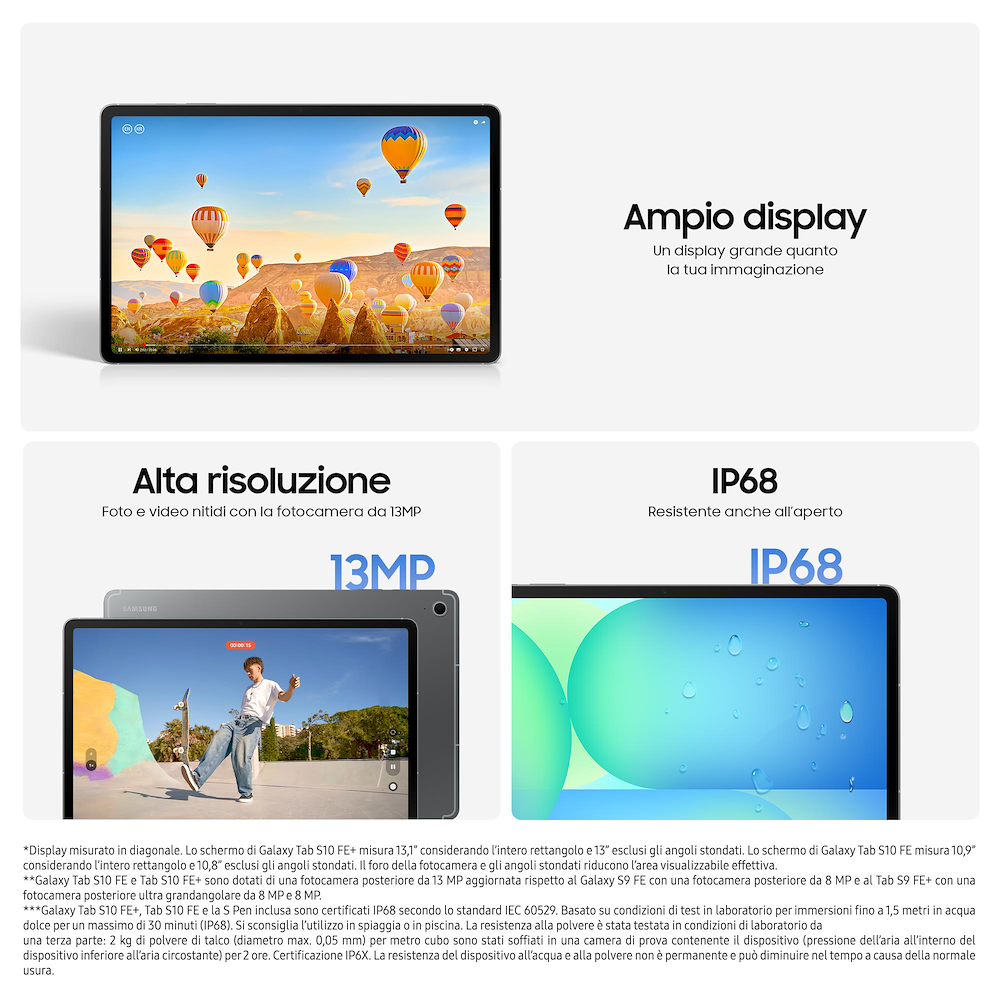 SAMSUNG SMX620NZAPEUE - Galaxy Tab S10 FE+ 12GB 256GB WIFI