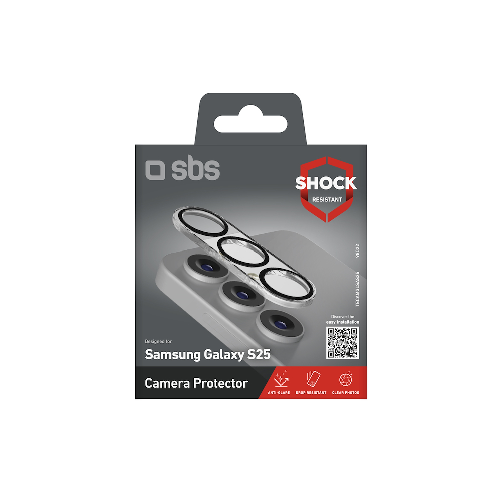 SBS TECAMGLSAS25 - Kameraobjektivglas für Galaxy S25