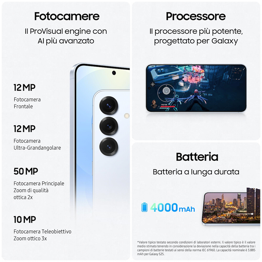 SAMSUNG SMS931BLBGEUE - Galaxy S25 256GB Icyblue Smartphone