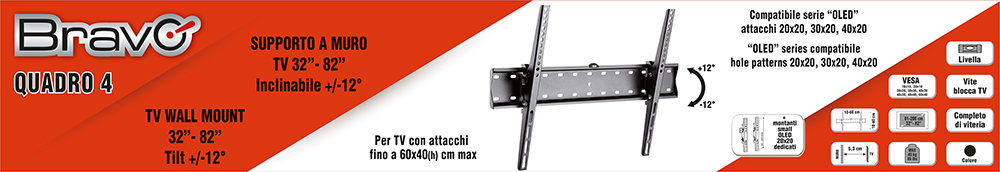 BRAVO 92402635 - Supporto TV 32" a 82"
