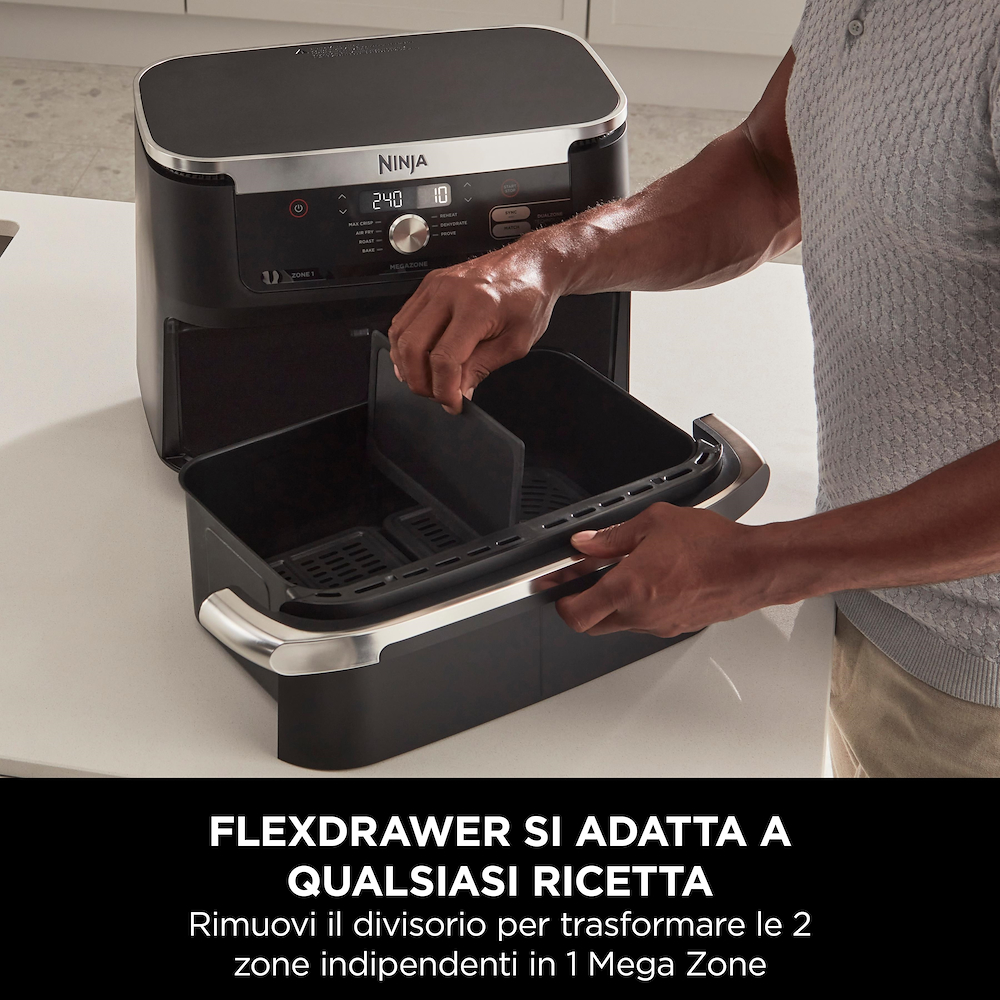 NINJA AF500EU - Friggitrice ad aria Ninja Foodi FlexDrawer AF500EU 10,4L