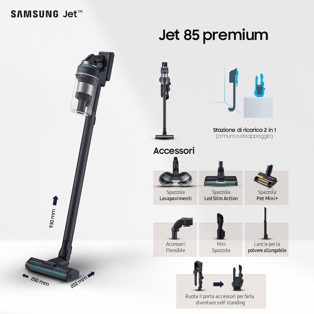 SAMSUNG VS20C852FTB - Samsung Jet 85 Premium Akku-Staubsauger Midnight Blue