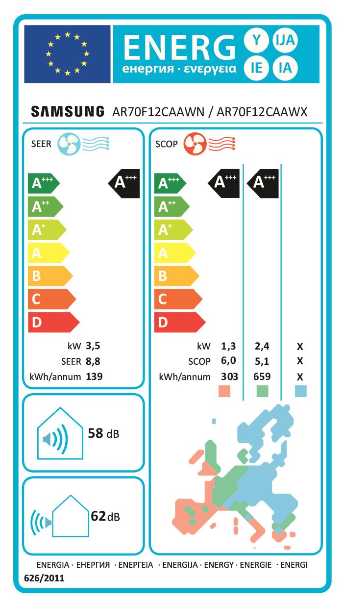 SAMSUNG AR70F12CAAWXEU - Condizionatore WindFree Elite S2