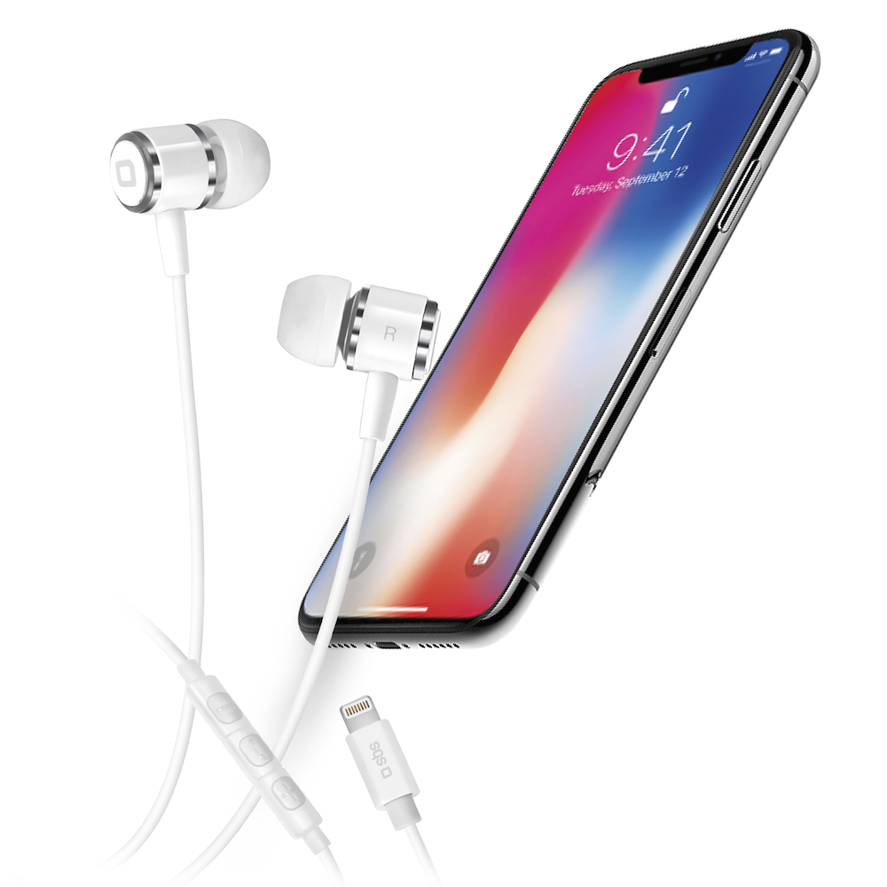 SBS TEINEARLIGHTW - Auricolari in-ear con connettore Lightning