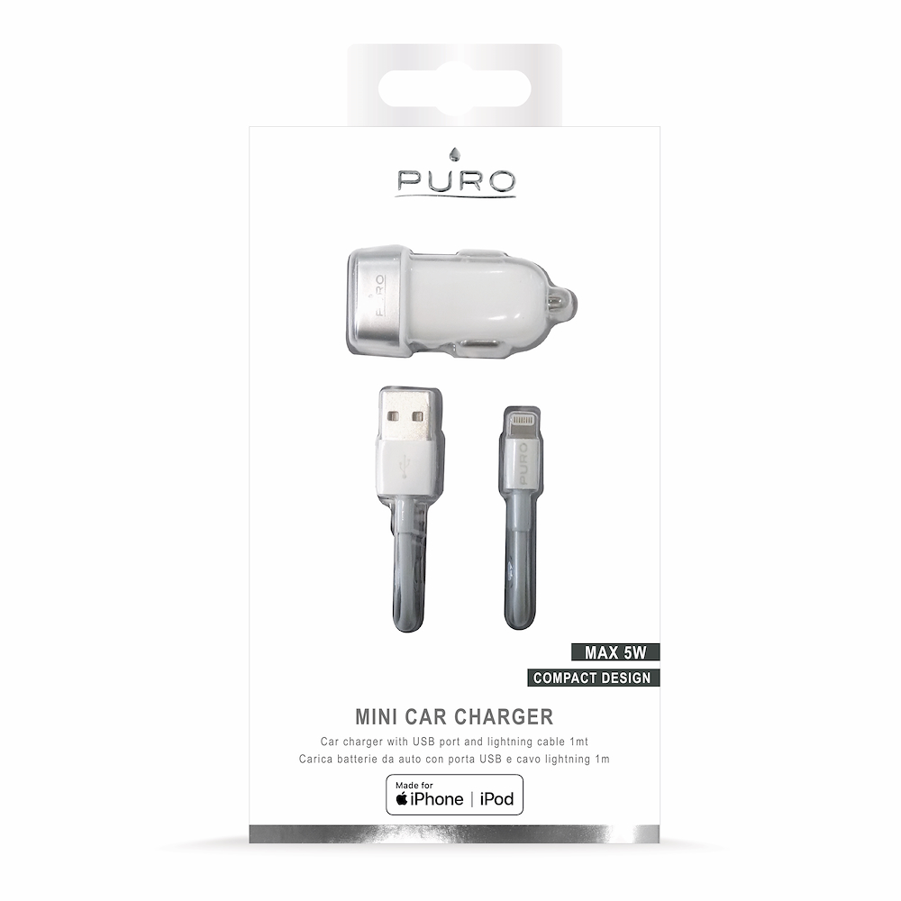 PURO MCHUSBAPLTCWHI - Auto-Ladegerät USB