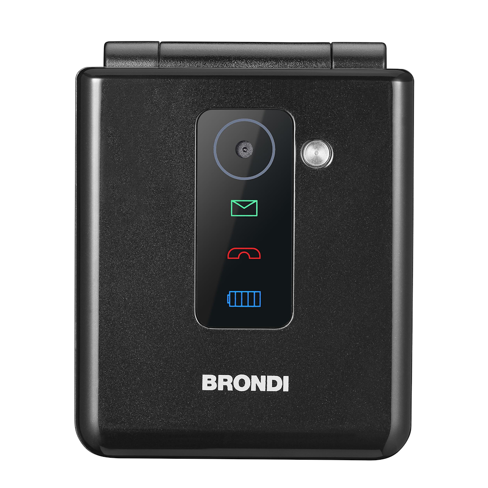 BRONDI FLIPPERNEROMETAL - Telefono Flip Brondi Dual SIM