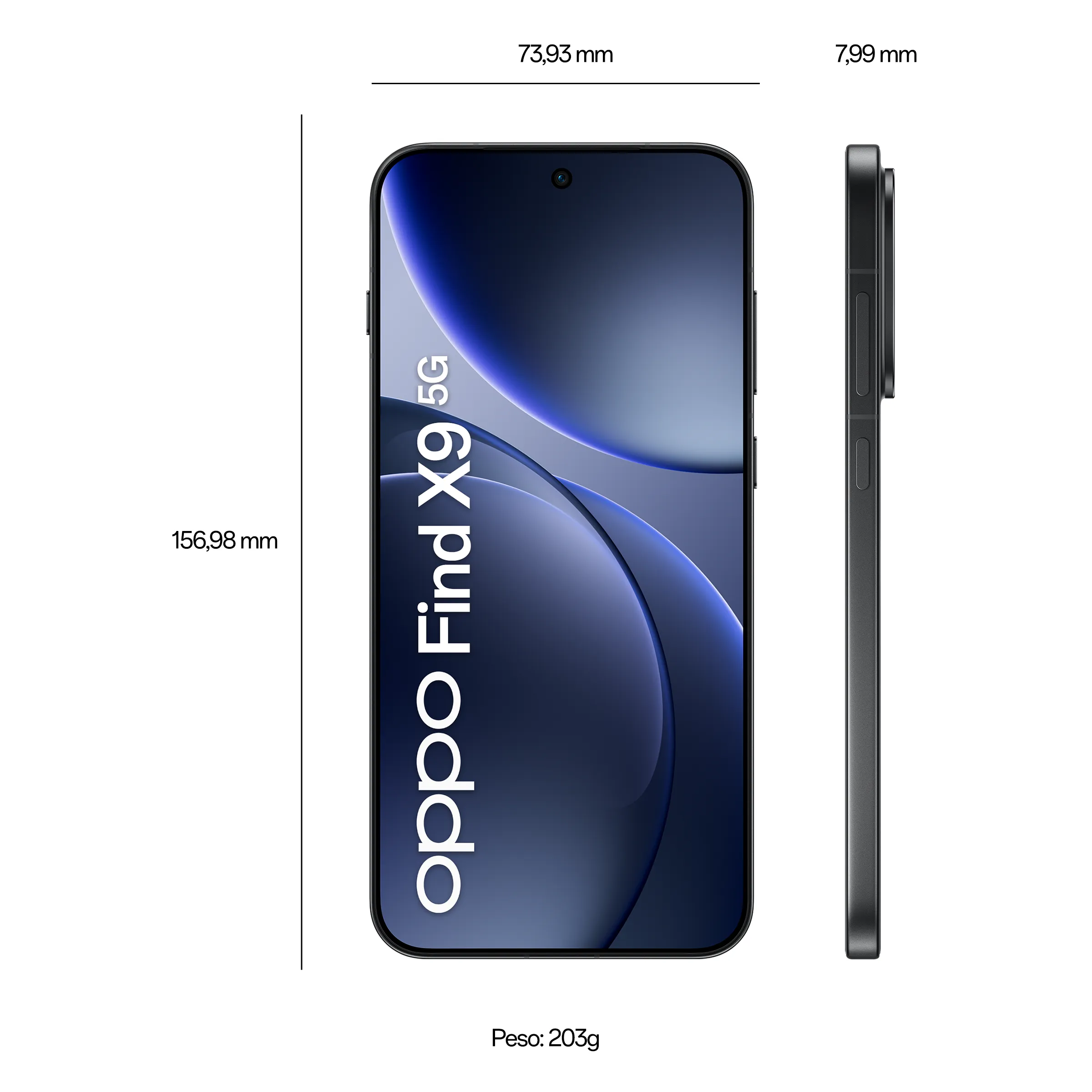 OPPO FINDX95GSPACEBLACK - Smartphone Find X9 5G Nero