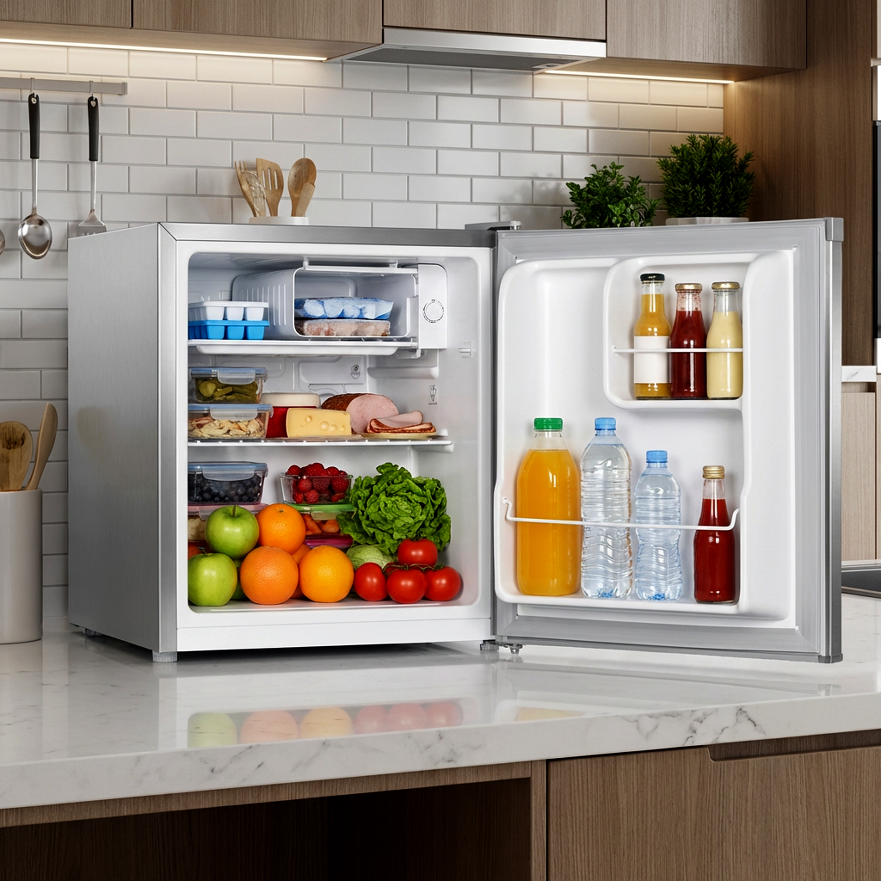 NABO KB480 - Minikühlschrank Kühlbox 40 Liter Silber