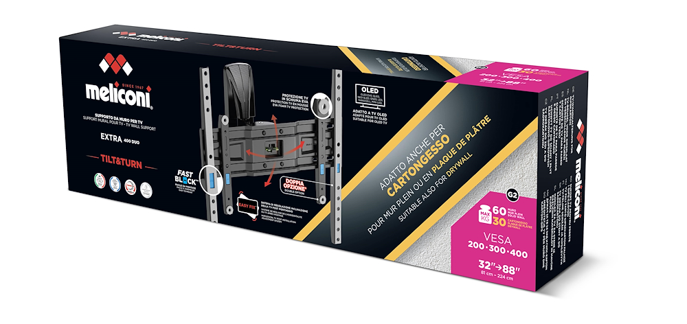 MELICONI 480878 - Extra 400 Duo TV Halterung bis 77 Zoll MELICONI 480878 - Extra 400 Duo TV Halterung bis 77 Zoll