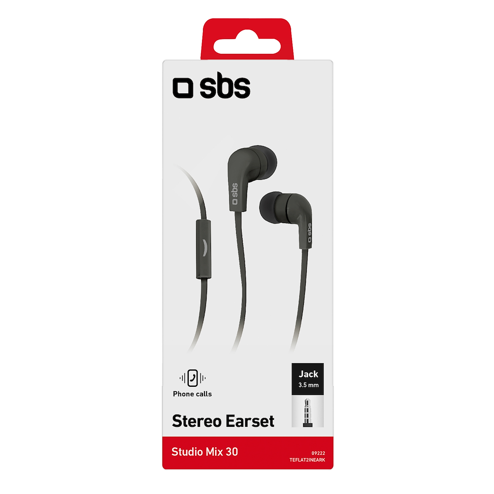 SBS TEFLAT2INEARK - Auricolare in-ear  Stereo Mix 30