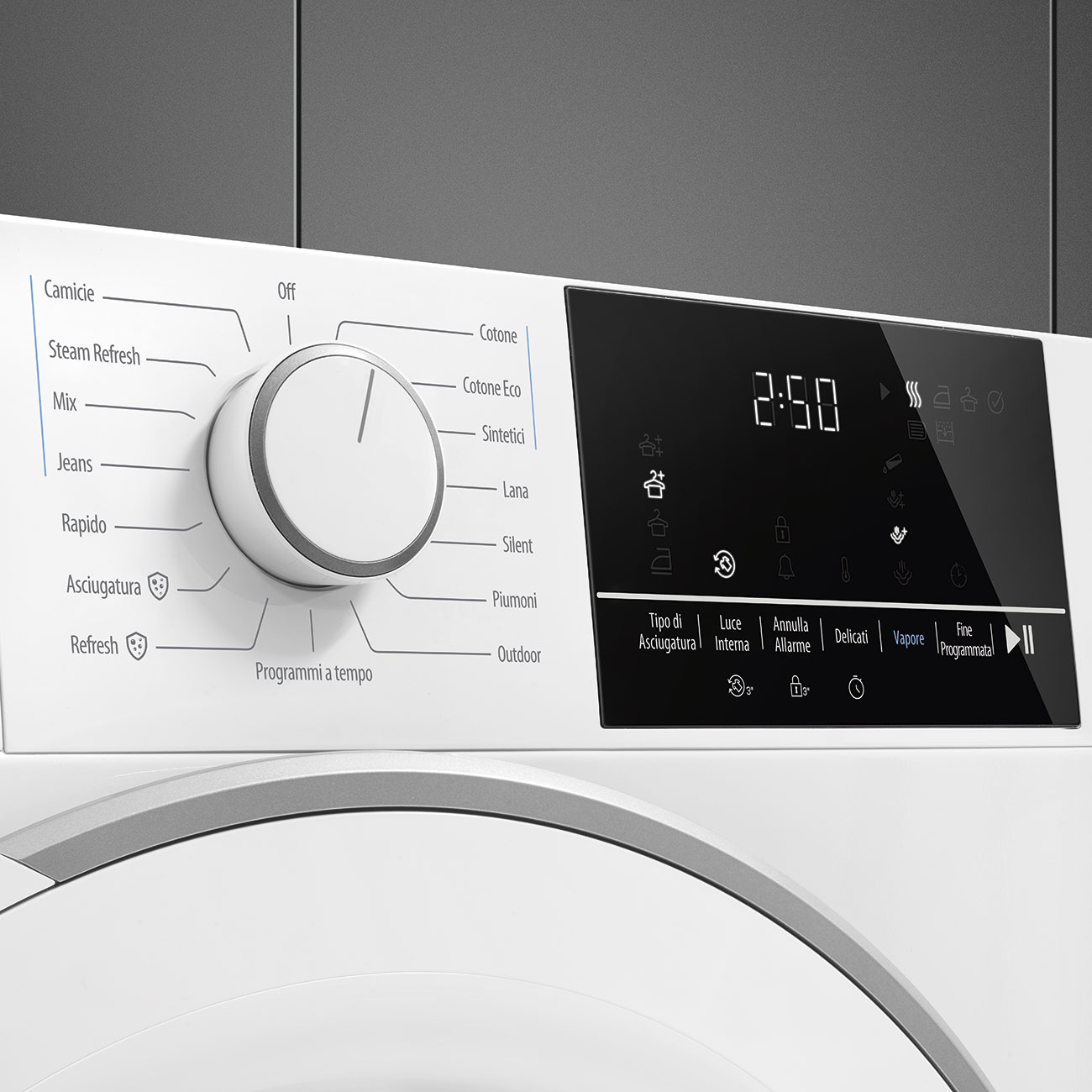 SMEG DNEX09SEC - 9 kg Wärmepumpentrockner mit Dampf