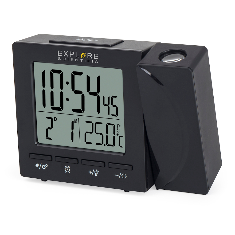 EXPLORE SCIENTIFIC RDP1001BLACK - Digitaluhr mit Projektionsfunktion