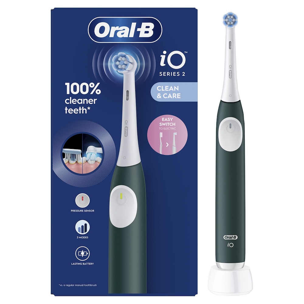 ORAL-B IO2CLEANANDCAREDARKGREEN - Spazzolino Elettrico Oral-B iO 2 Verde