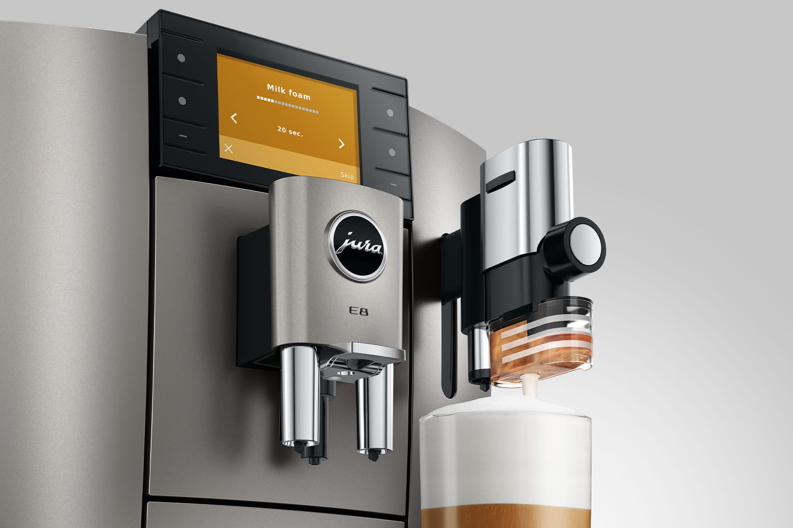 JURA E8MIDNIGHTSILVER - Macchina da caffè automatica Midnight Silver