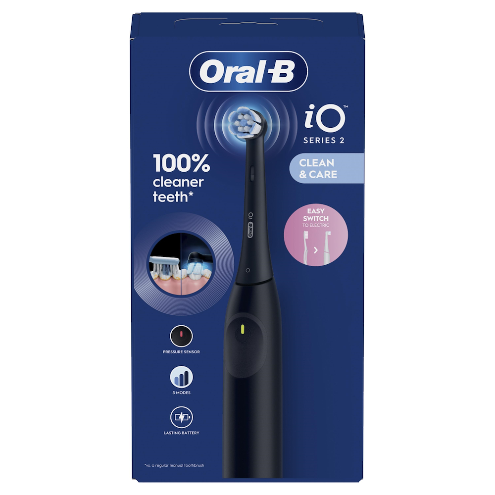 ORAL-B IO2CLEANANDCAREBLACK - Spazzolino Elettrico Oral-B iO 2 Nero