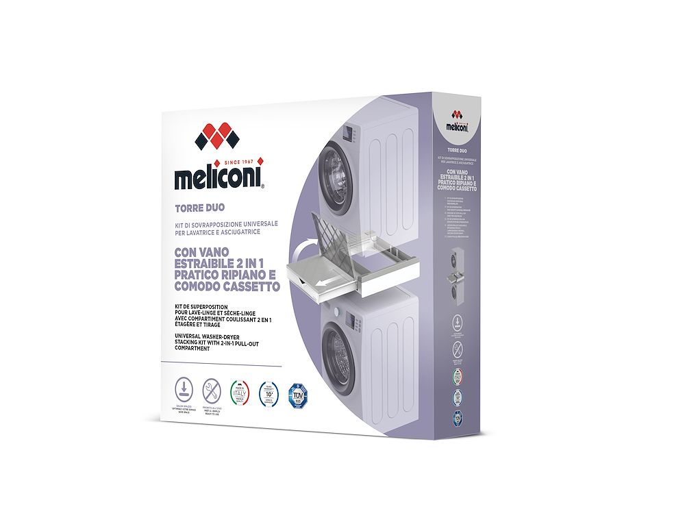 MELICONI 656123 - Überbau-Kit für Waschmaschine und Trockner