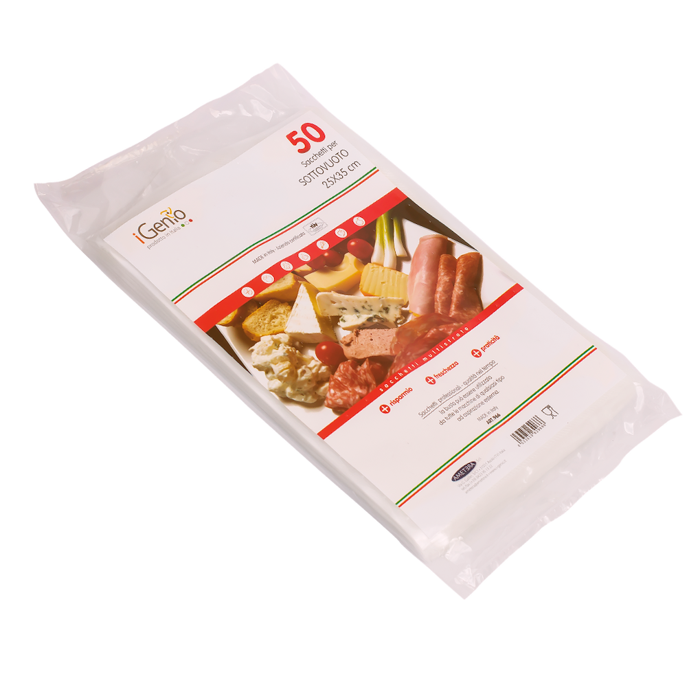 I-GENIO 966 - Sacchetto Sottovuoto Goffrato 25x35cm
