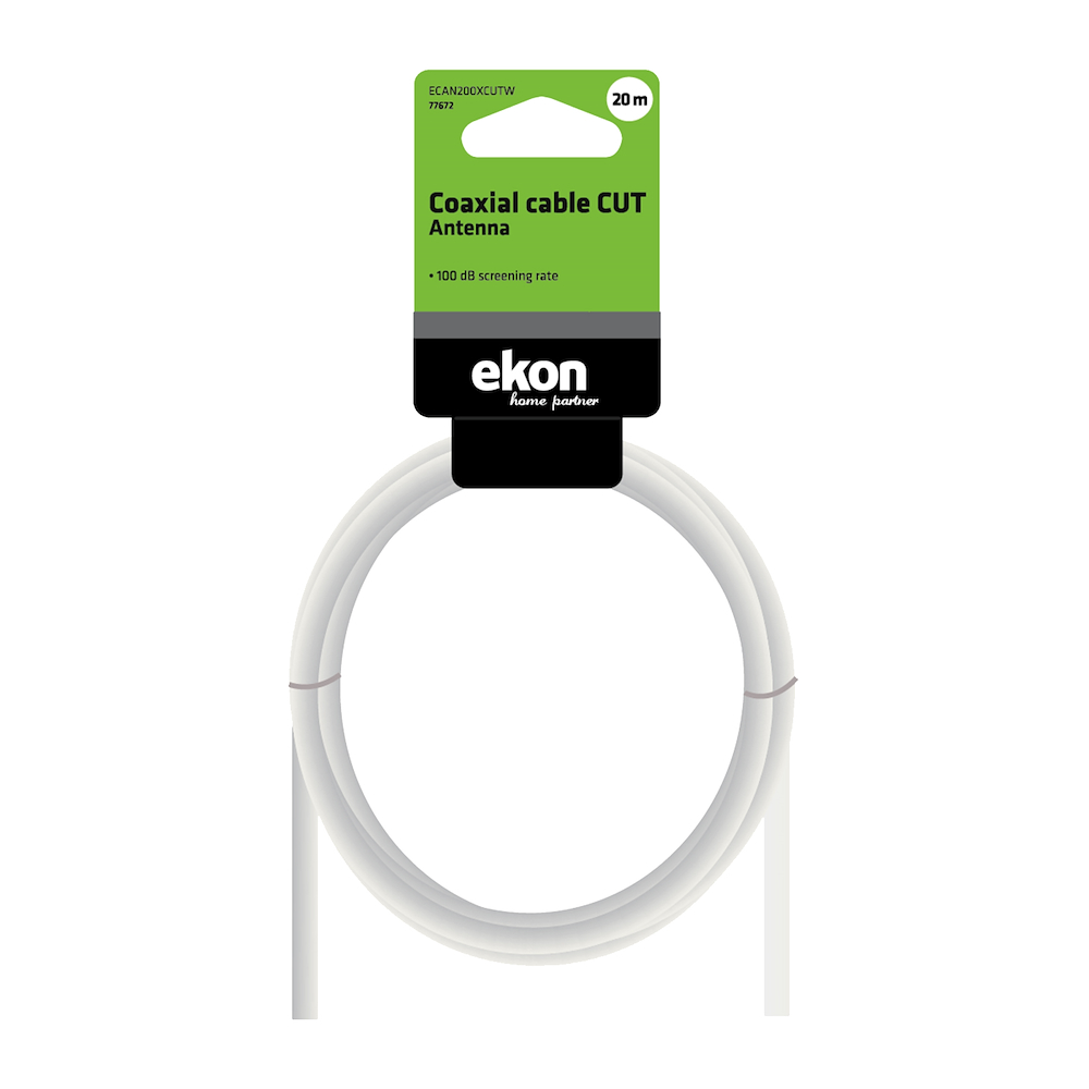 EKON ECAN200XCUTW - Ekon Antennenkabel 20m Weiß