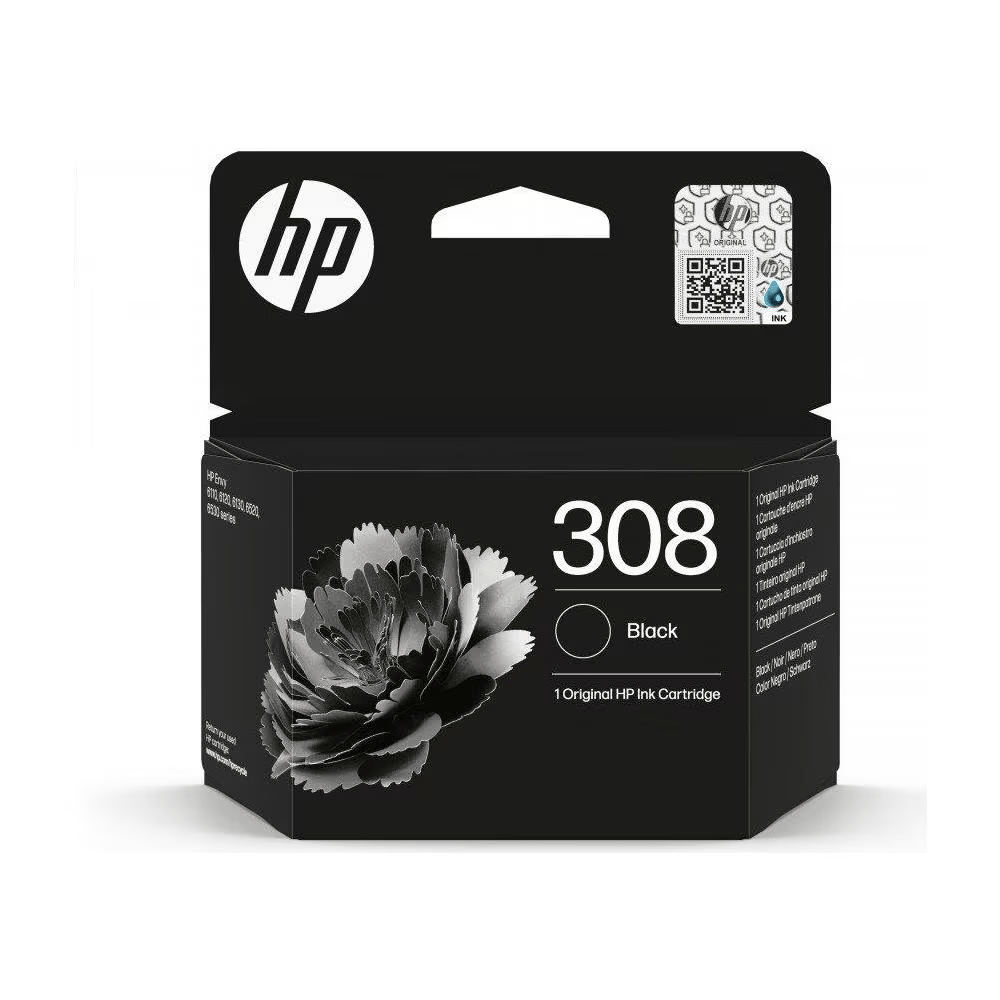 HP 7FP21UEBL - 308 Schwarz Tinte Blister Verpackung