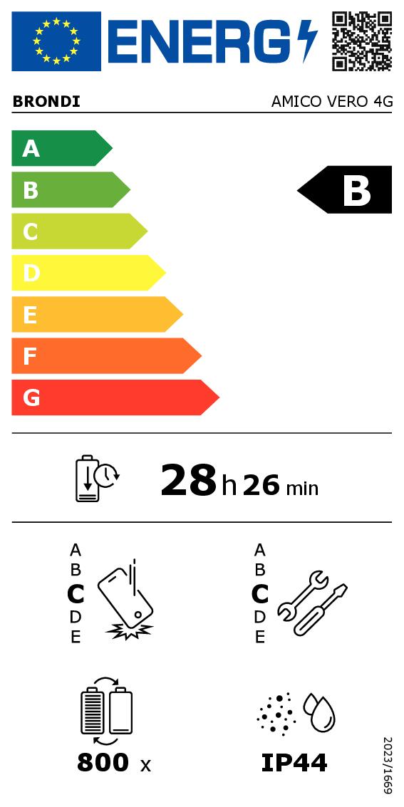 BRONDI AMICOVERO4GPIUBLACK - Smartphone Senior Facile