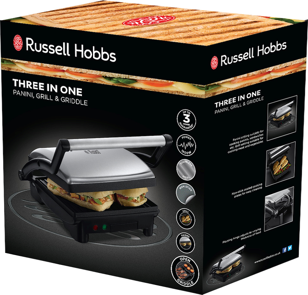 RUSSELL HOBBS 1788856 - 1800W Antihaft-Grill mit Fettauffangschale