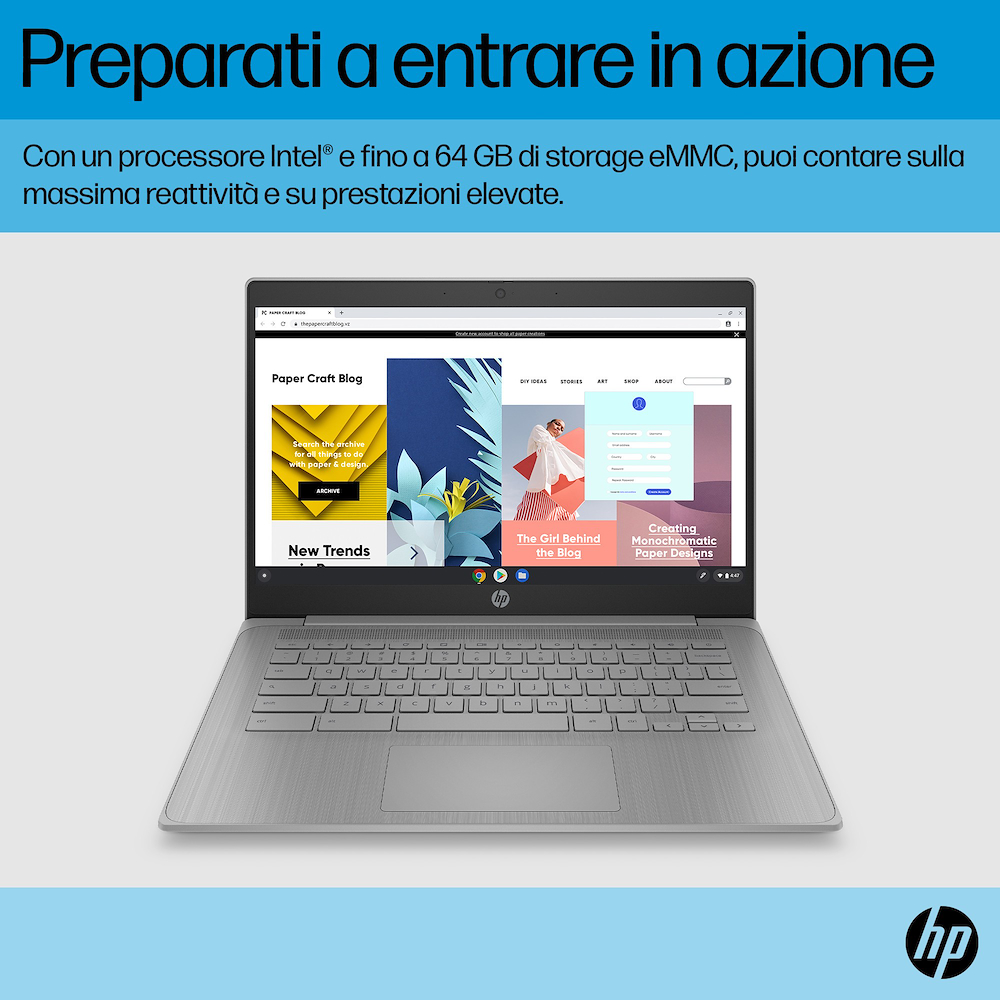 HP CHROMEBOOK14ANE1001NL - 14" Chromebook, Intel Celeron