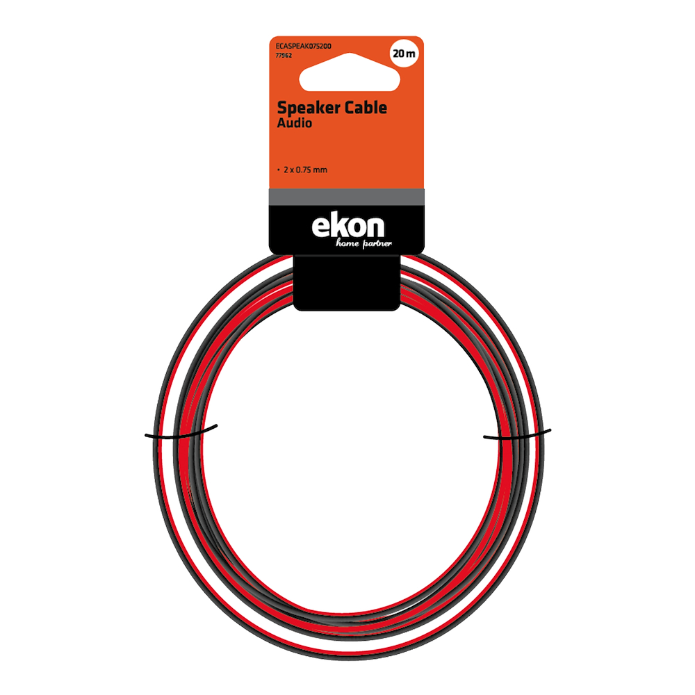 EKON ECASPEAK075200 - Audio Kabel 20 Meter 2x0.75