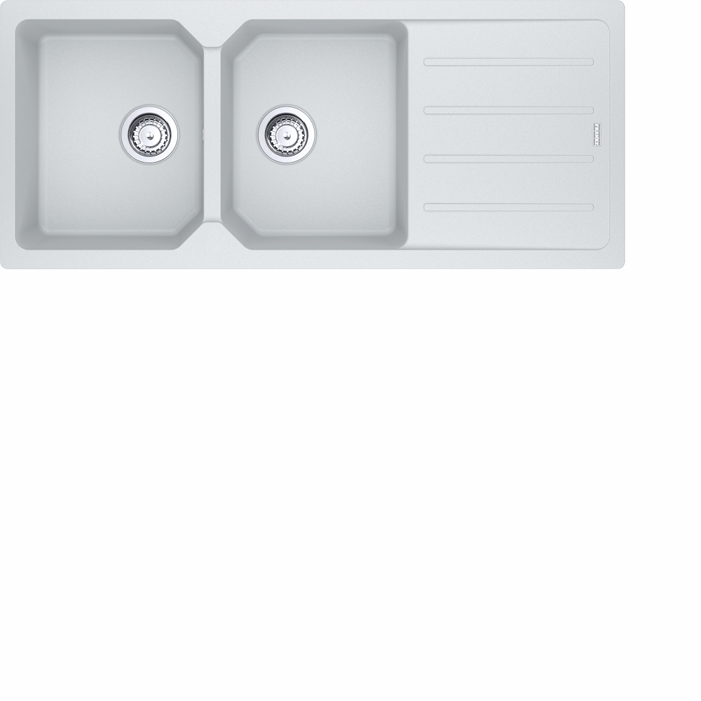 FRANKE UCG621116BIANCO - Waschbecken 116CM mit 2 Becken in Weiß