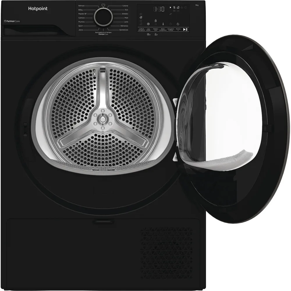 HOTPOINT-ARISTON HPT94DBBSIT - Asciugatrice pompa di calore 9 kg Nero